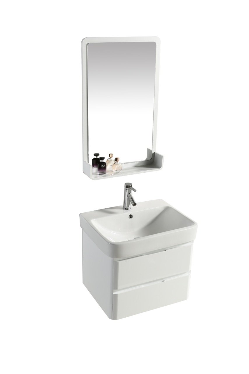 Mobile Arredo Bagno White 60 cm Bianco Moderno Sospeso
