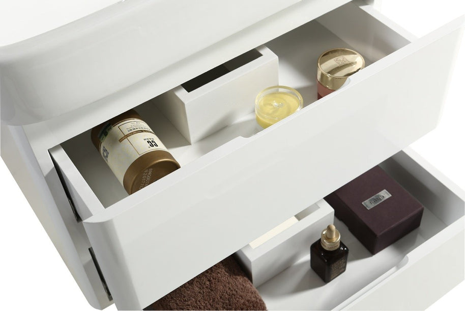 Mobile Arredo Bagno White 60 cm Bianco Moderno Sospeso