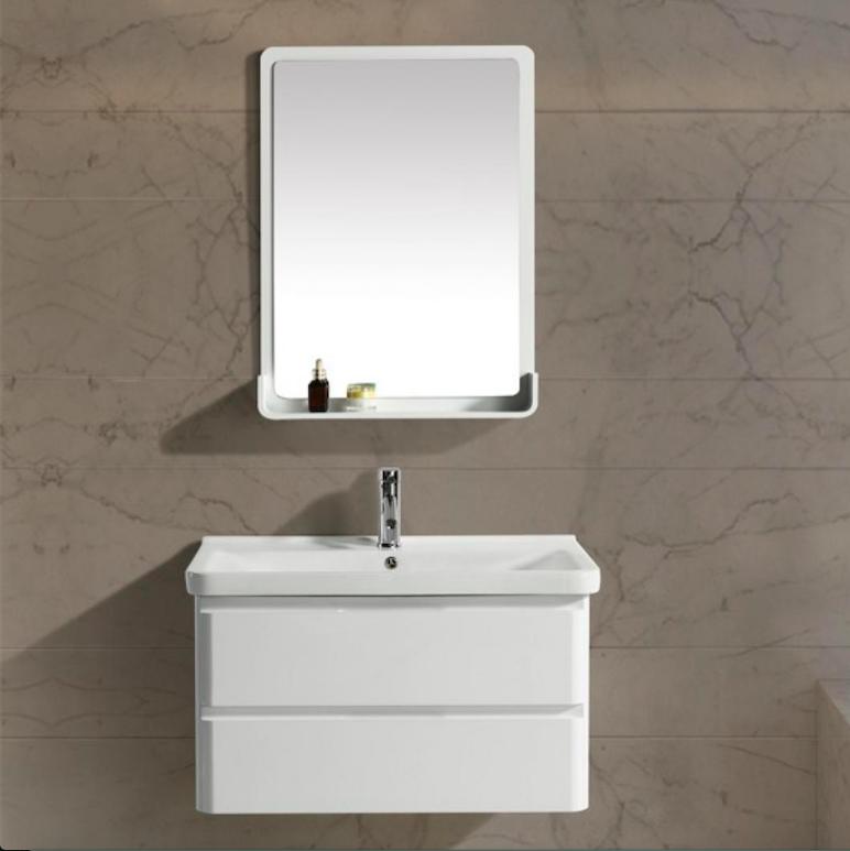 Mobile Arredo Bagno White Plus 80 cm Bianco Moderno Sospeso
