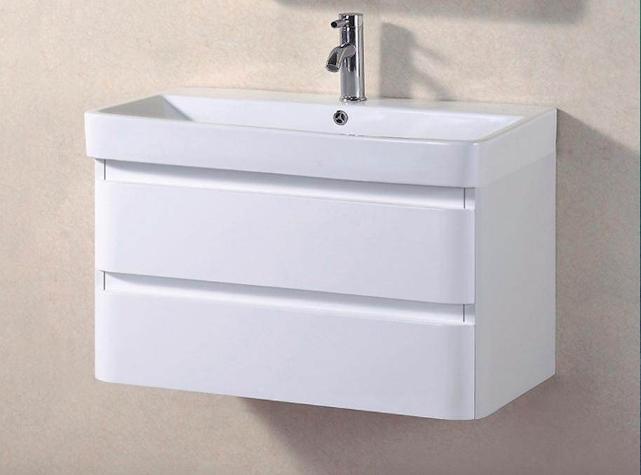 Mobile Arredo Bagno White Plus 80 cm Bianco Moderno Sospeso