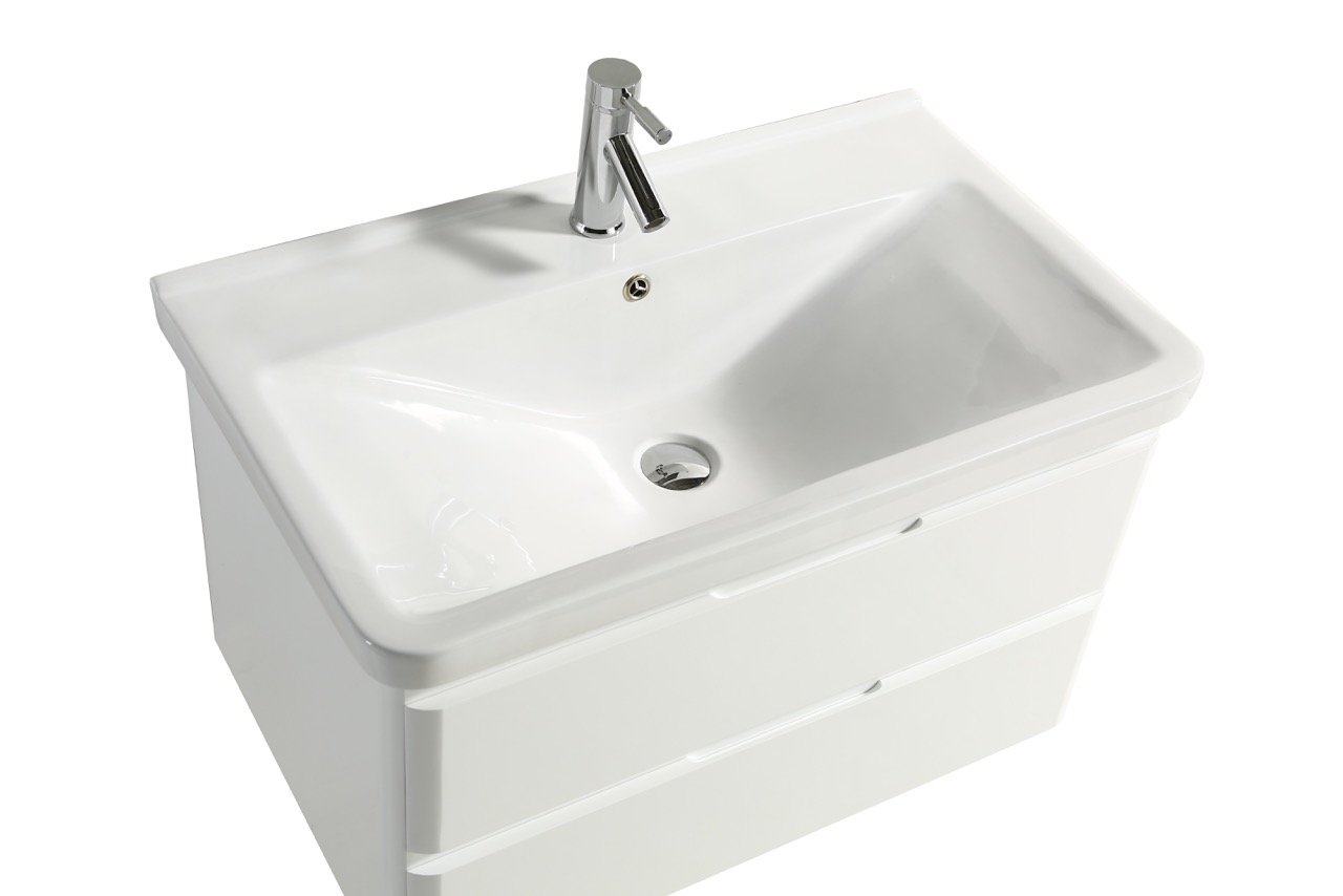Mobile Arredo Bagno White Plus 80 cm Bianco Moderno Sospeso