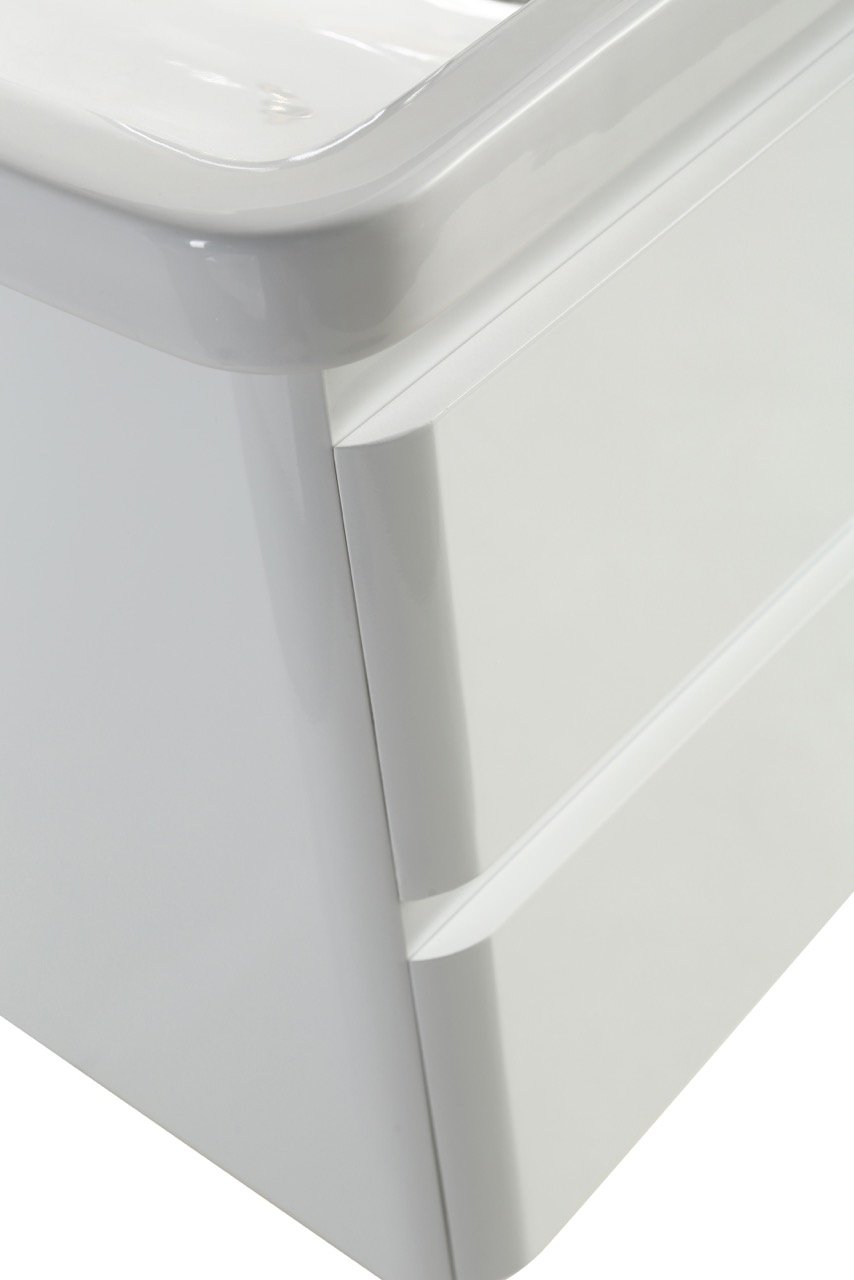 Mobile Arredo Bagno White Plus 80 cm Bianco Moderno Sospeso