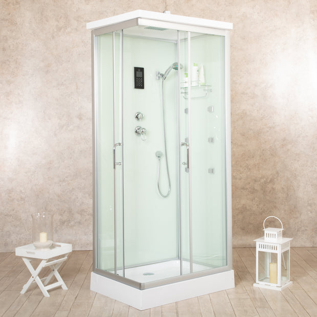 Box Doccia White Air 70x90 Destra Idromassaggio Multifunzione