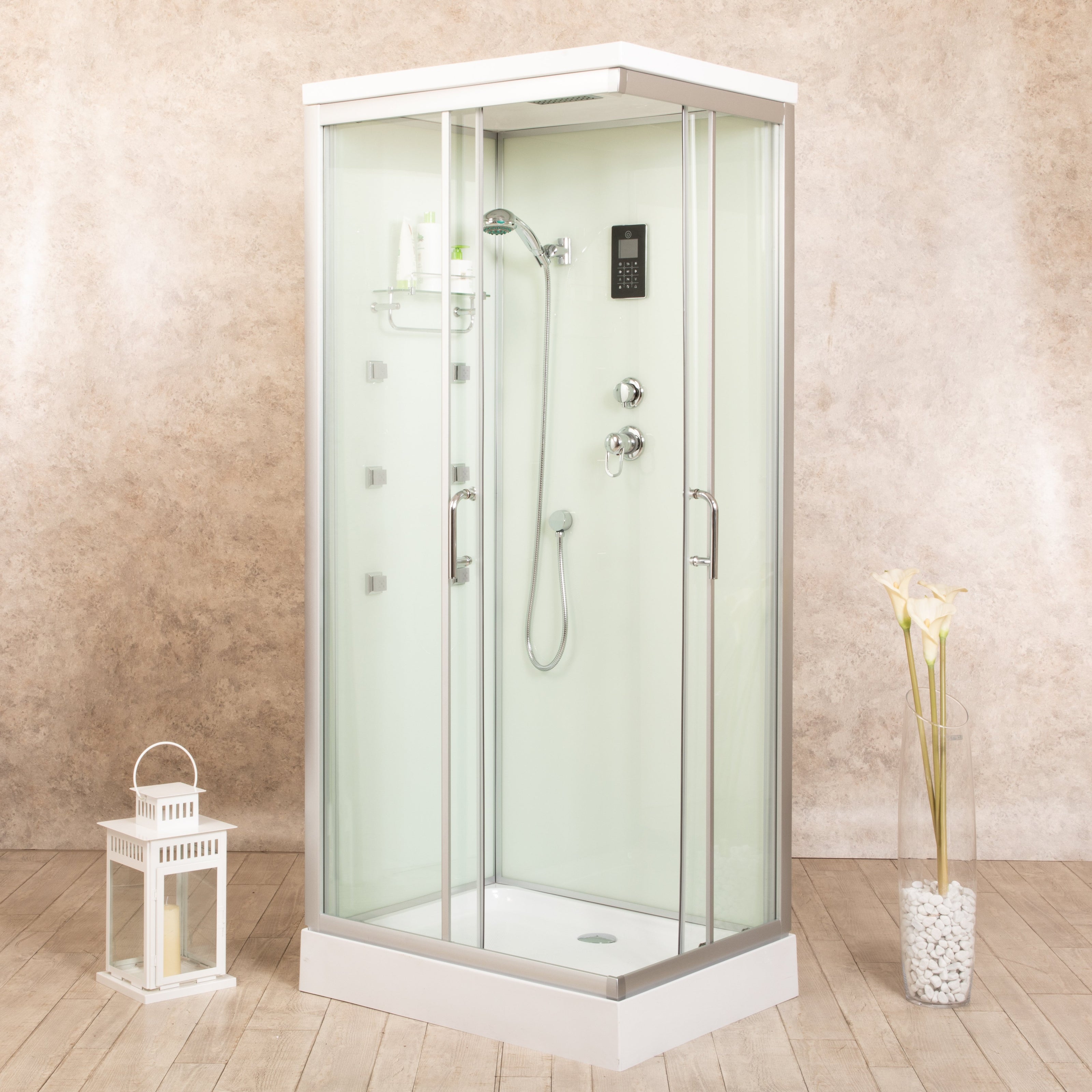 Box Doccia White Air 70x100 Sinistra Idromassaggio Multifunzione