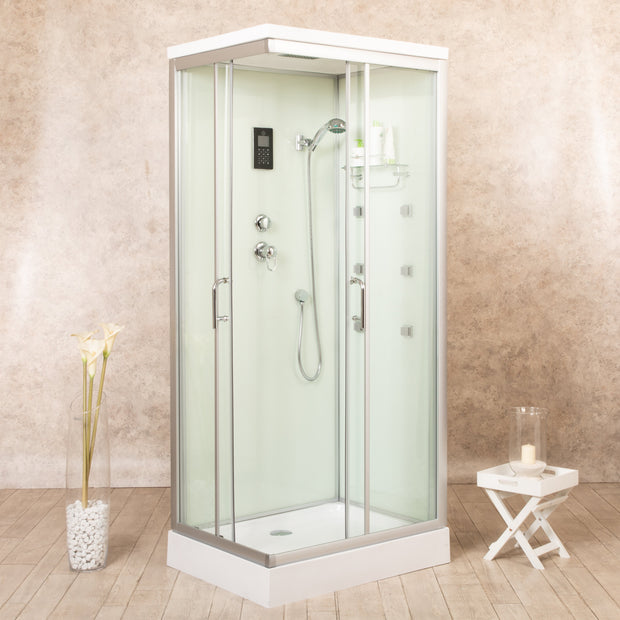 Box Doccia White Air 70x100 Destra Idromassaggio Multifunzione