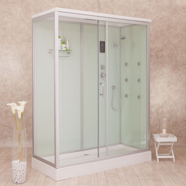 Box Doccia White Air 70x130cm Destra Idromassaggio Multifunzione