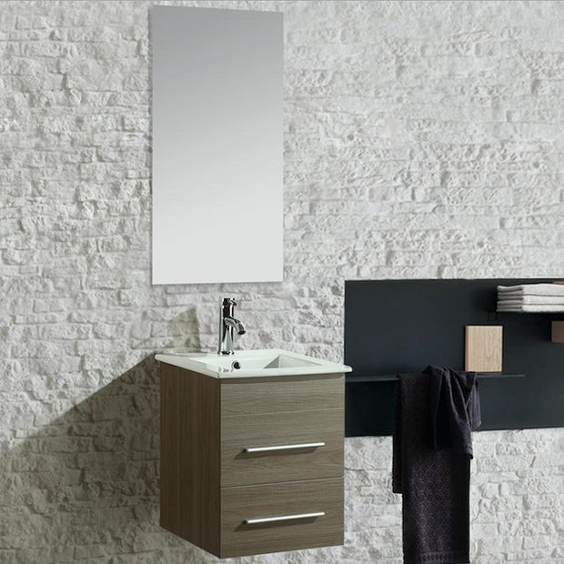 Mobile Arredo Bagno Rayan 41 cm Sospeso Moderno Rovere