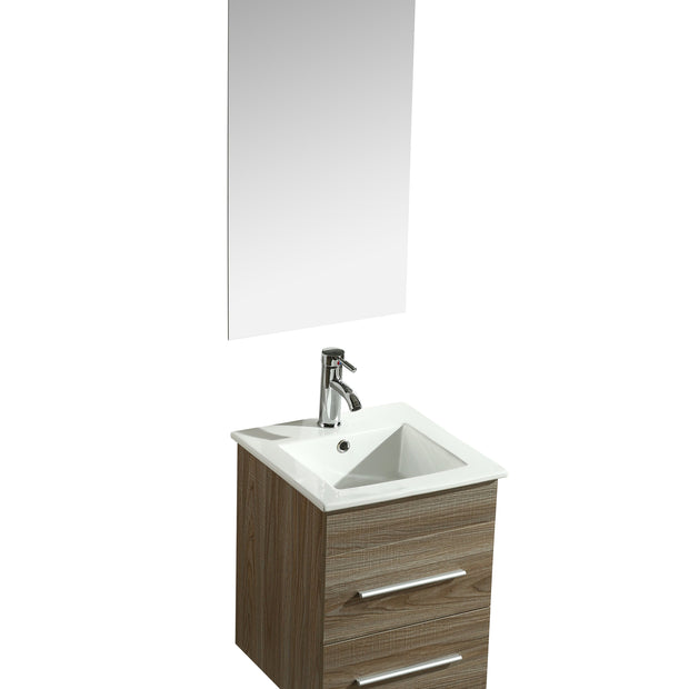 Mobile Arredo Bagno Rayan 41 cm Sospeso Moderno Rovere
