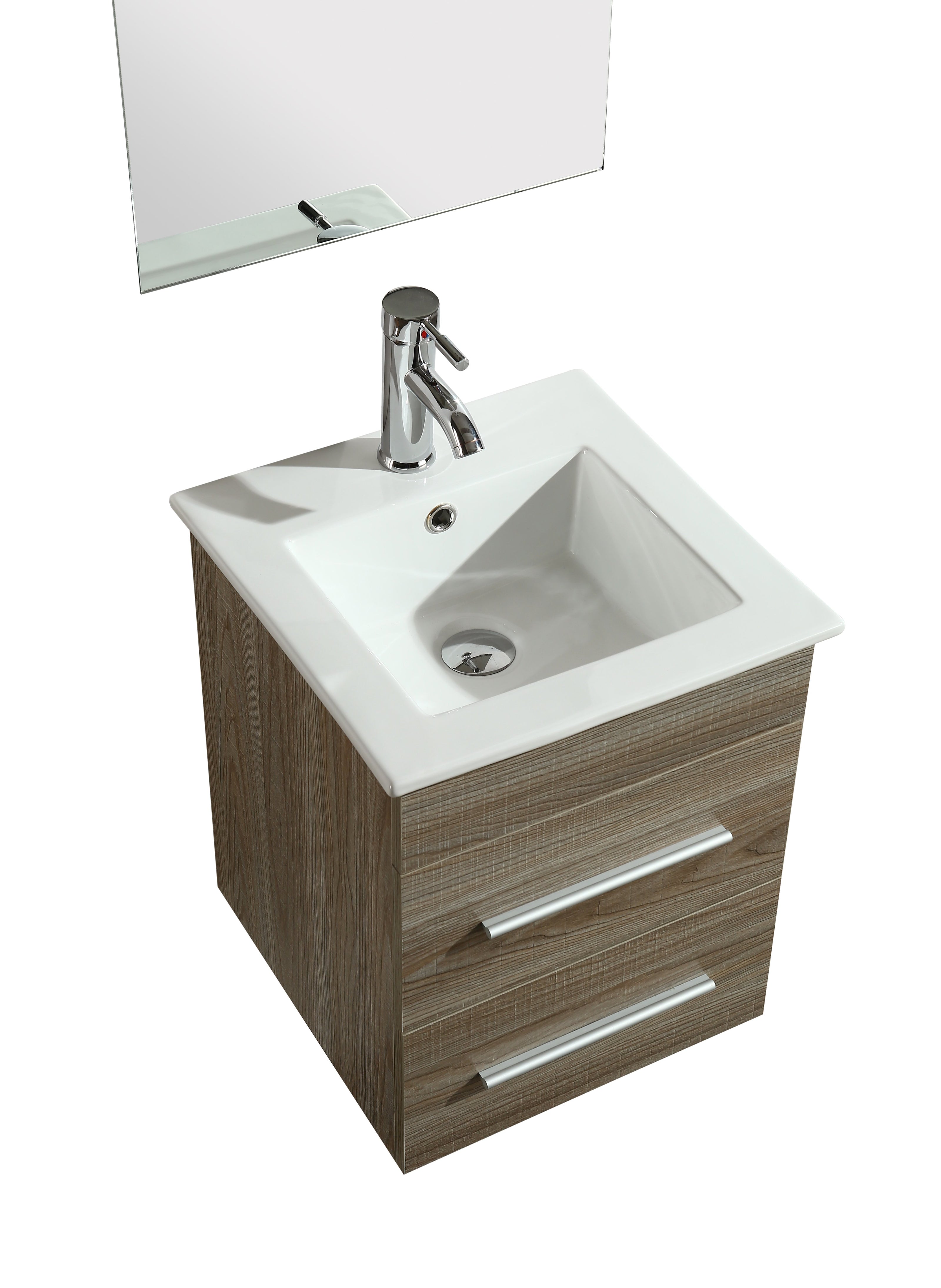 Mobile Arredo Bagno Rayan 41 cm Sospeso Moderno Rovere