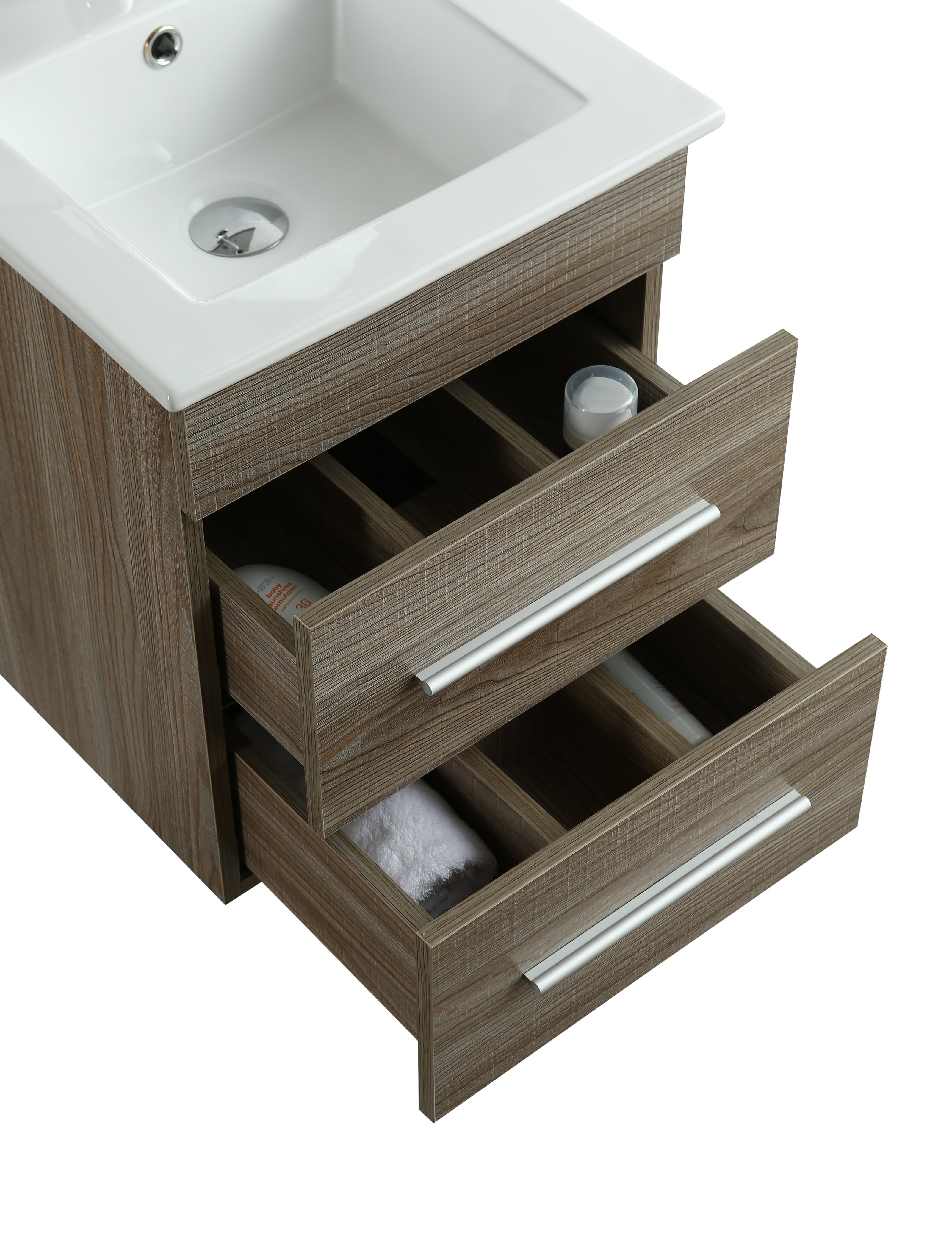 Mobile Arredo Bagno Rayan 41 cm Sospeso Moderno Rovere