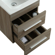 Mobile Arredo Bagno Rayan 41 cm Sospeso Moderno Rovere