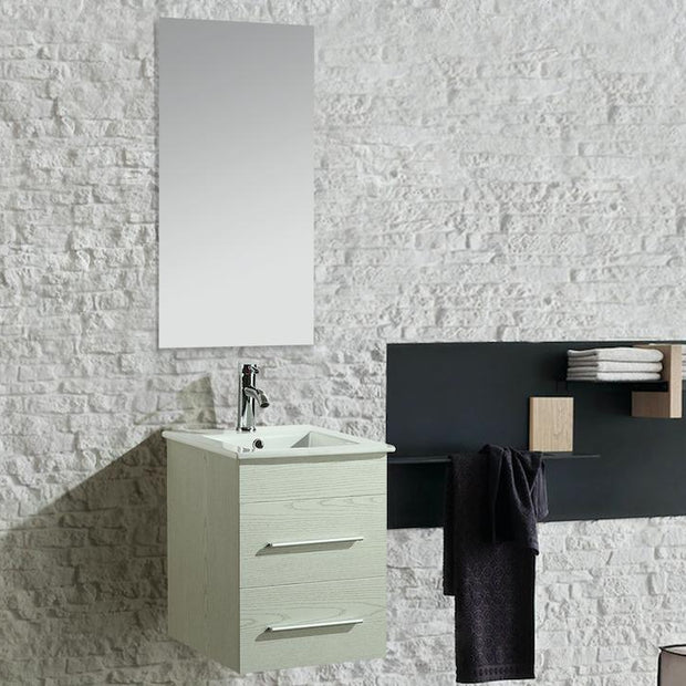 Mobile Arredo Bagno Rayan 41 cm Sospeso Moderno Bianco