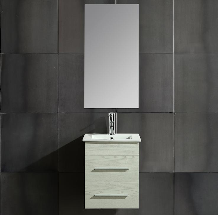 Mobile Arredo Bagno Rayan 41 cm Sospeso Moderno Bianco