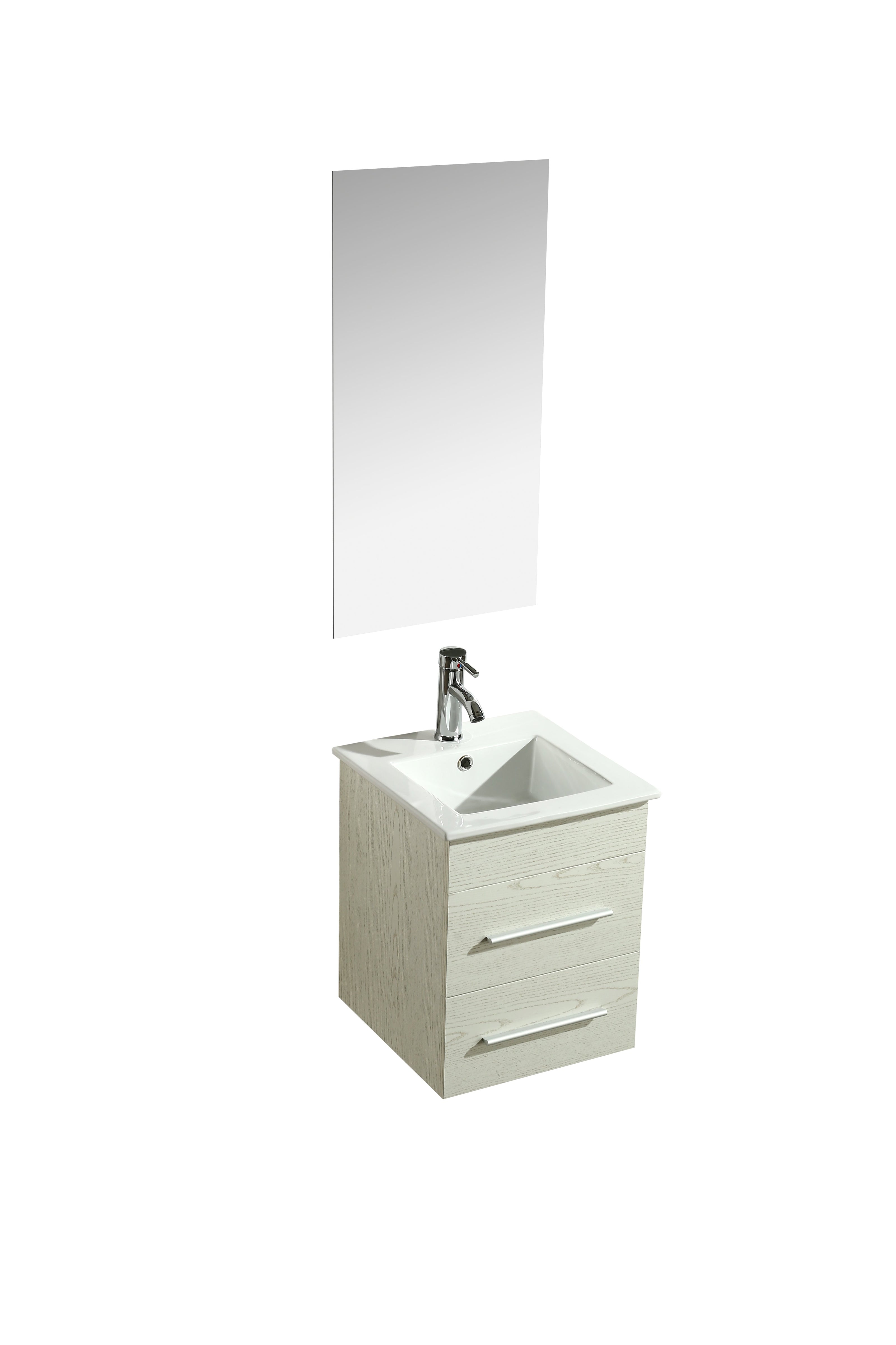 Mobile Arredo Bagno Rayan 41 cm Sospeso Moderno Bianco