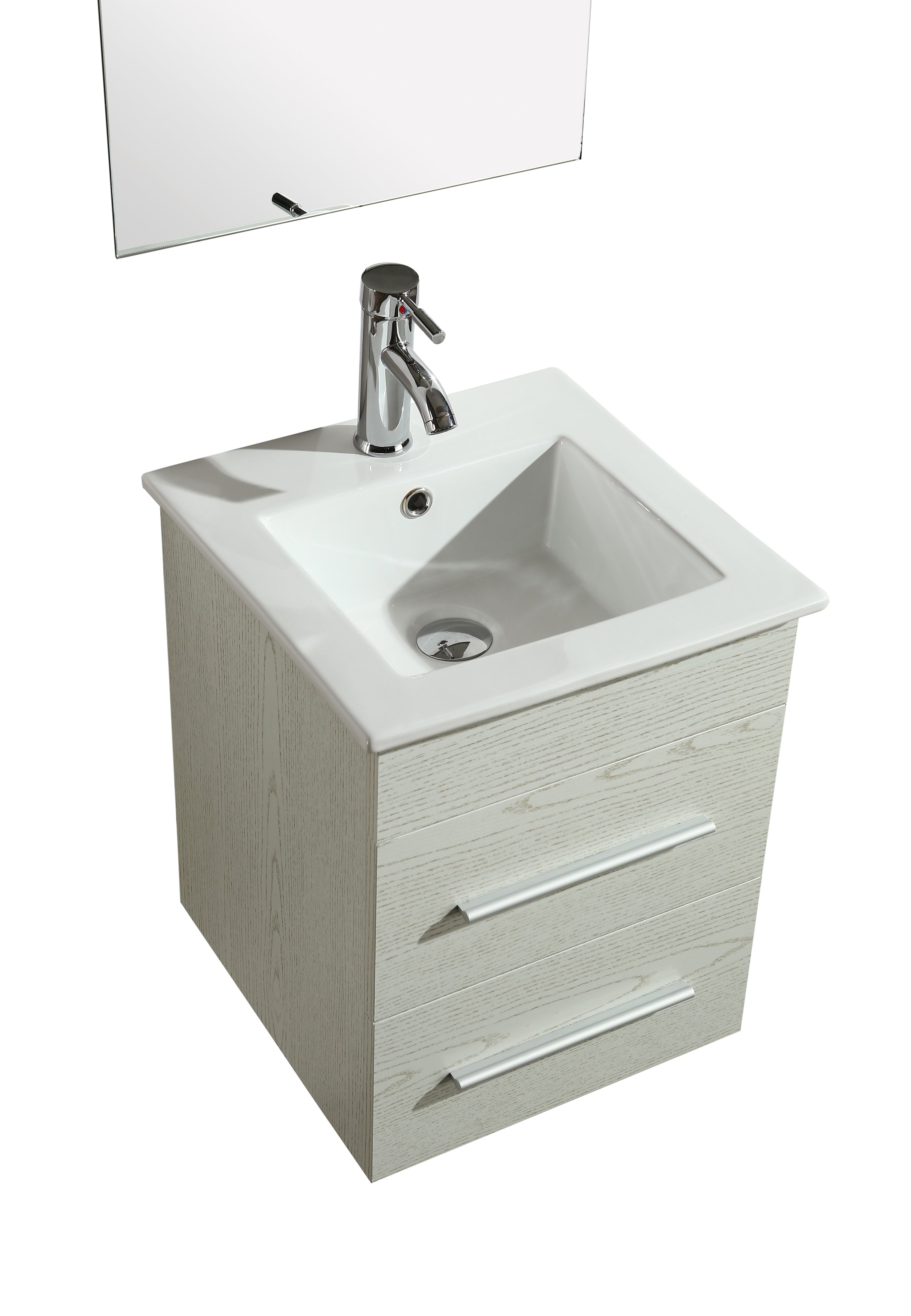 Mobile Arredo Bagno Rayan 41 cm Sospeso Moderno Bianco