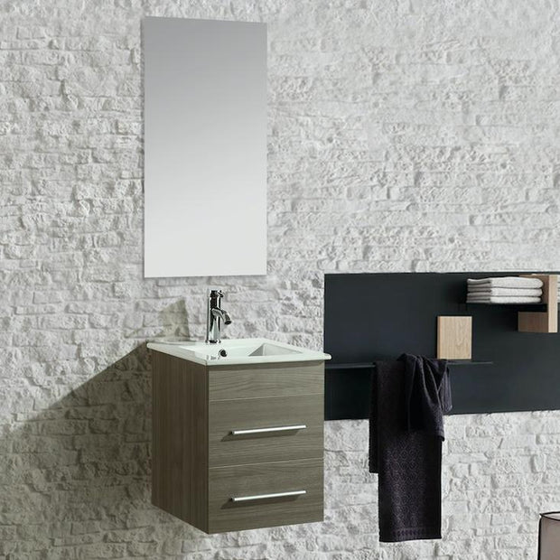 Mobile Arredo Bagno Rayan 41 cm Sospeso Moderno Grigio