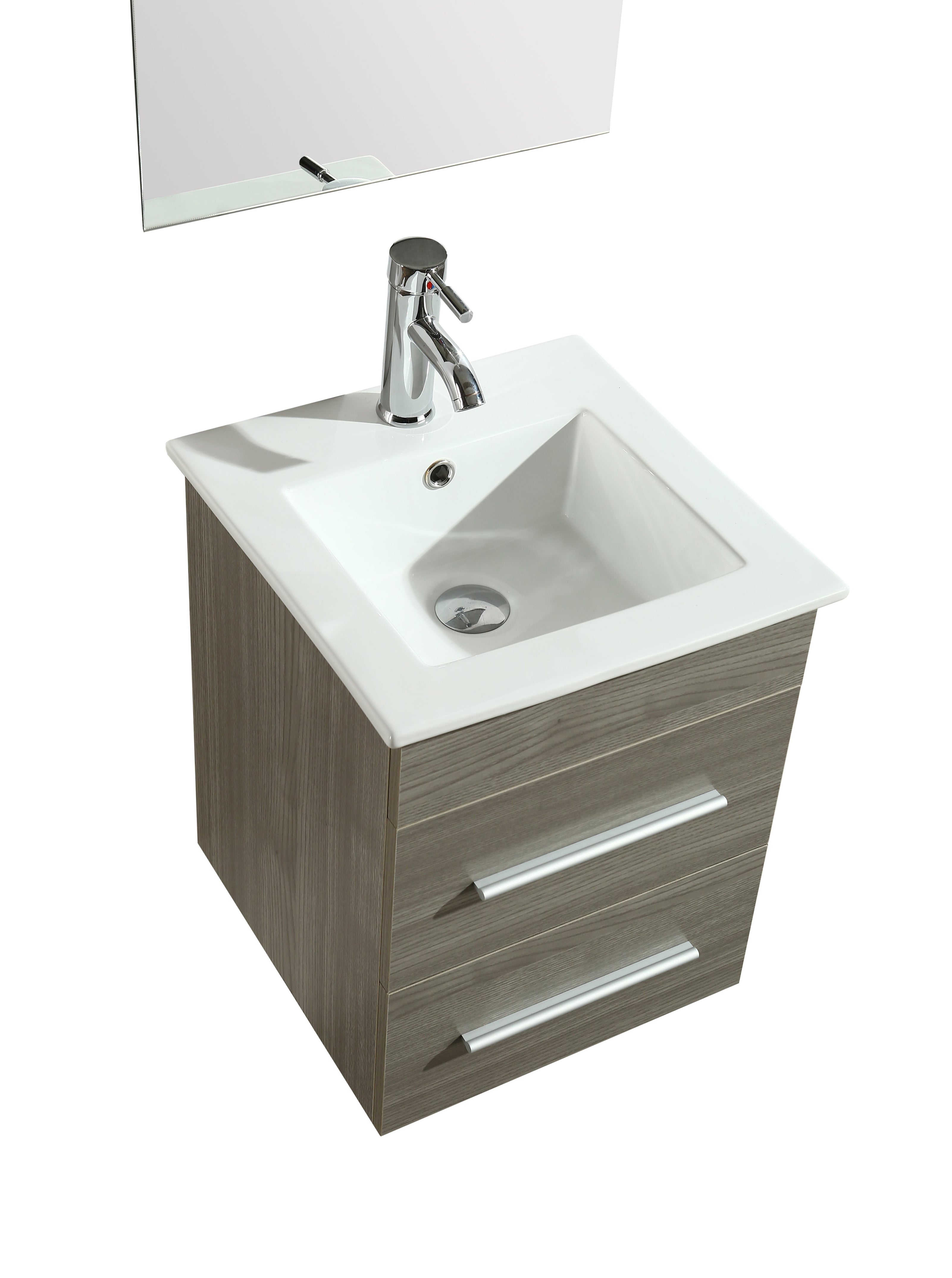 Mobile Arredo Bagno Rayan 41 cm Sospeso Moderno Grigio