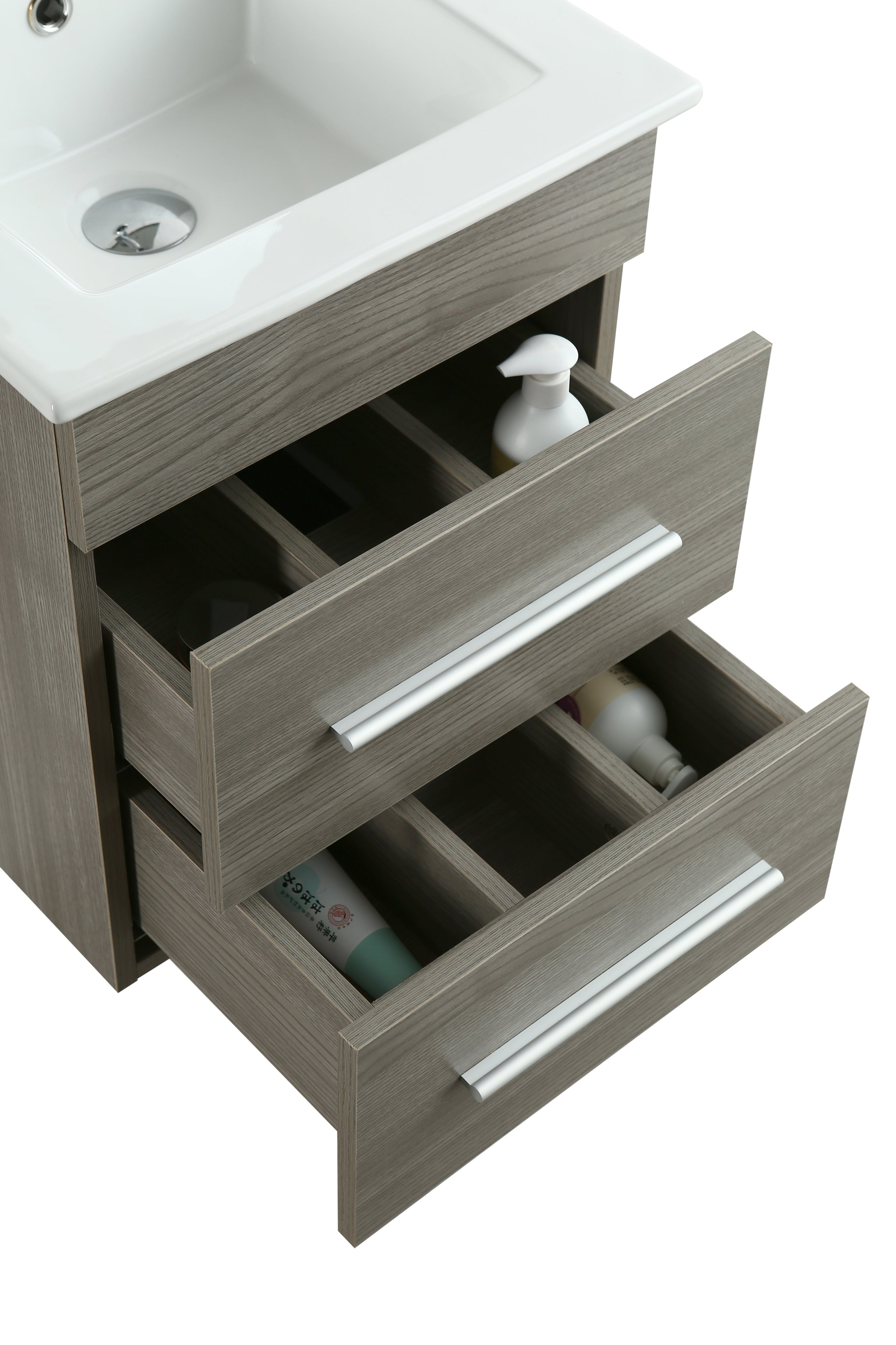 Mobile Arredo Bagno Rayan 41 cm Sospeso Moderno Grigio