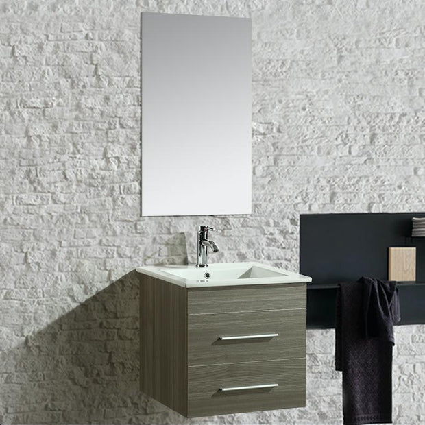 Mobile Arredo Bagno Jasmin 53 cm Sospeso Moderno Grigio