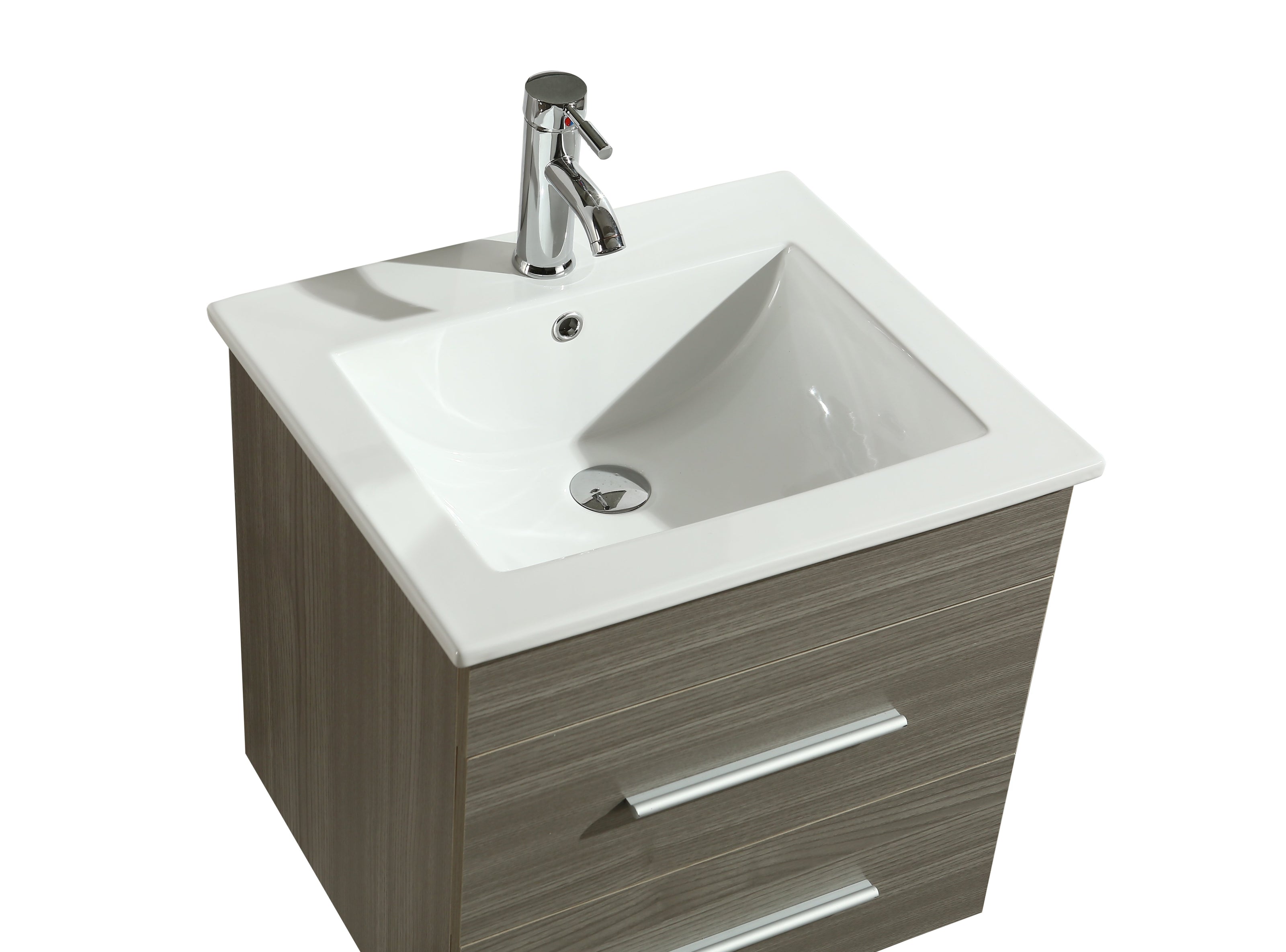 Mobile Arredo Bagno Jasmin 53 cm Sospeso Moderno Grigio
