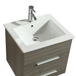 Mobile Arredo Bagno Jasmin 53 cm Sospeso Moderno Grigio