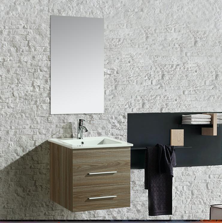 Mobile Arredo Bagno Jasmin 53 cm Sospeso Moderno Rovere