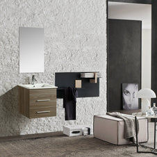 Mobile Arredo Bagno Jasmin 53 cm Sospeso Moderno Rovere