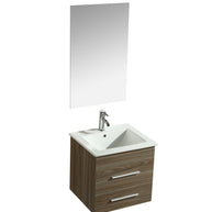 Mobile Arredo Bagno Jasmin 53 cm Sospeso Moderno Rovere
