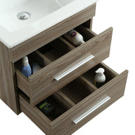 Mobile Arredo Bagno Jasmin 53 cm Sospeso Moderno Rovere