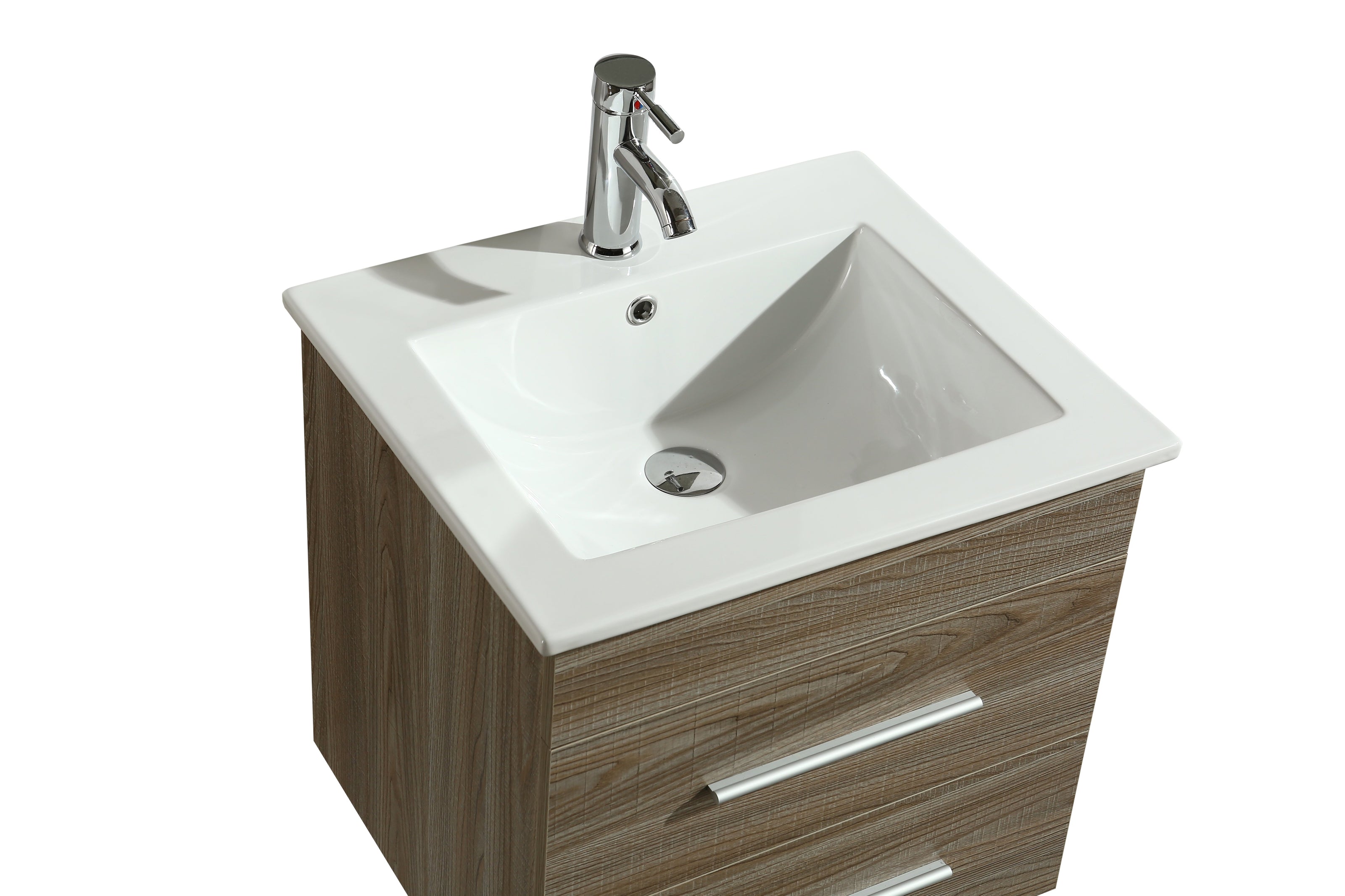Mobile Arredo Bagno Jasmin 53 cm Sospeso Moderno Rovere