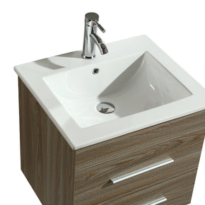 Mobile Arredo Bagno Jasmin 53 cm Sospeso Moderno Rovere