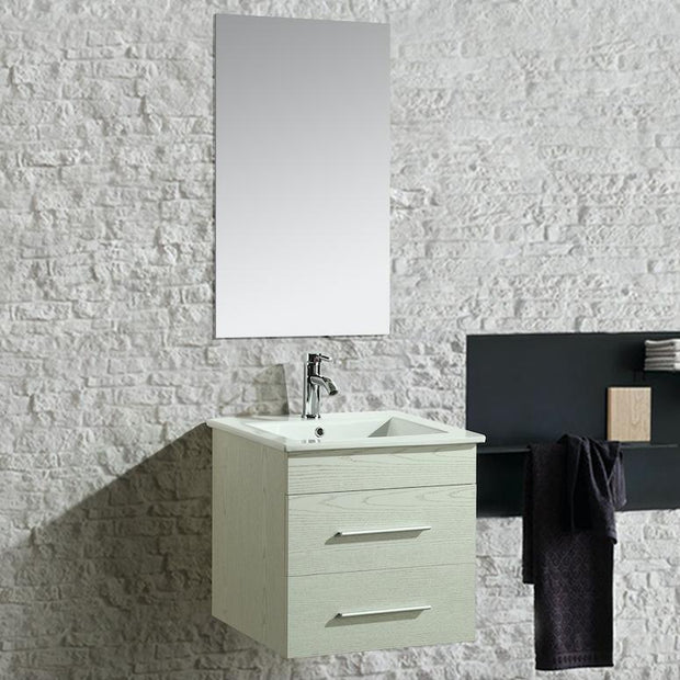 Mobile Arredo Bagno Jasmin 53 cm Sospeso Moderno Bianco
