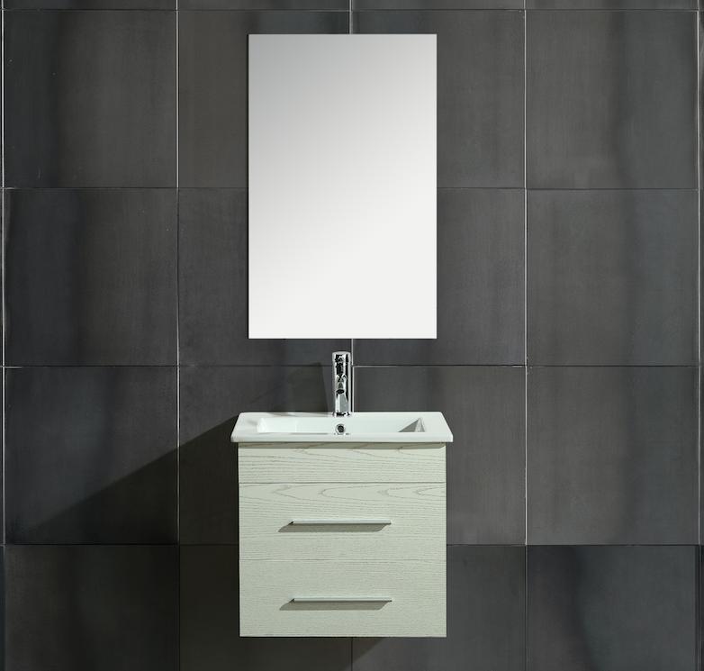 Mobile Arredo Bagno Jasmin 53 cm Sospeso Moderno Bianco