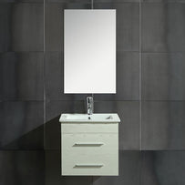Mobile Arredo Bagno Jasmin 53 cm Sospeso Moderno Bianco