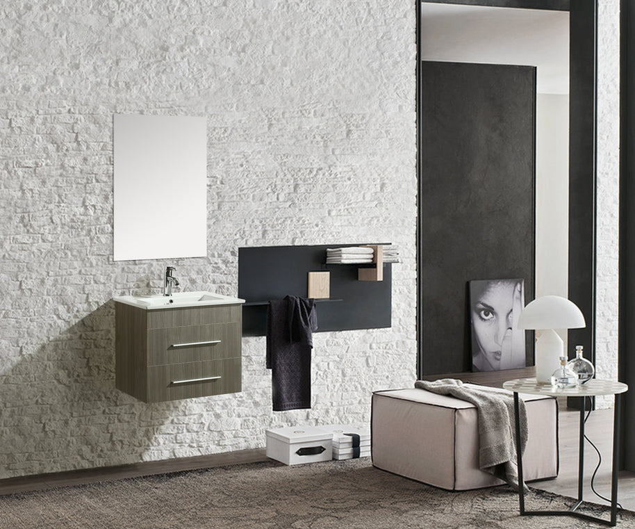 Set Mobile Arredo Bagno Kristal Grigio
