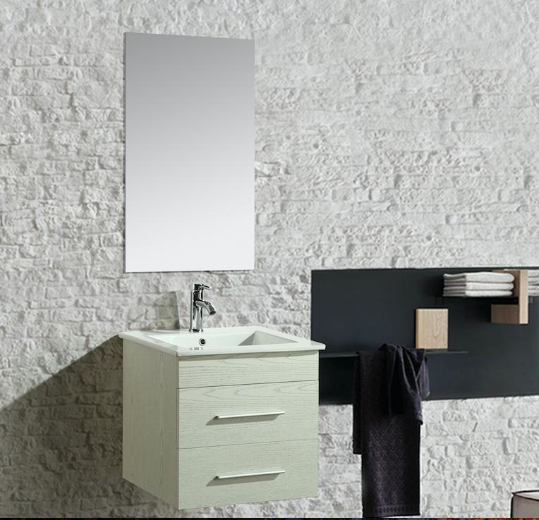 Mobile Arredo Bagno Kristal 60 cm Sospeso Moderno Bianco