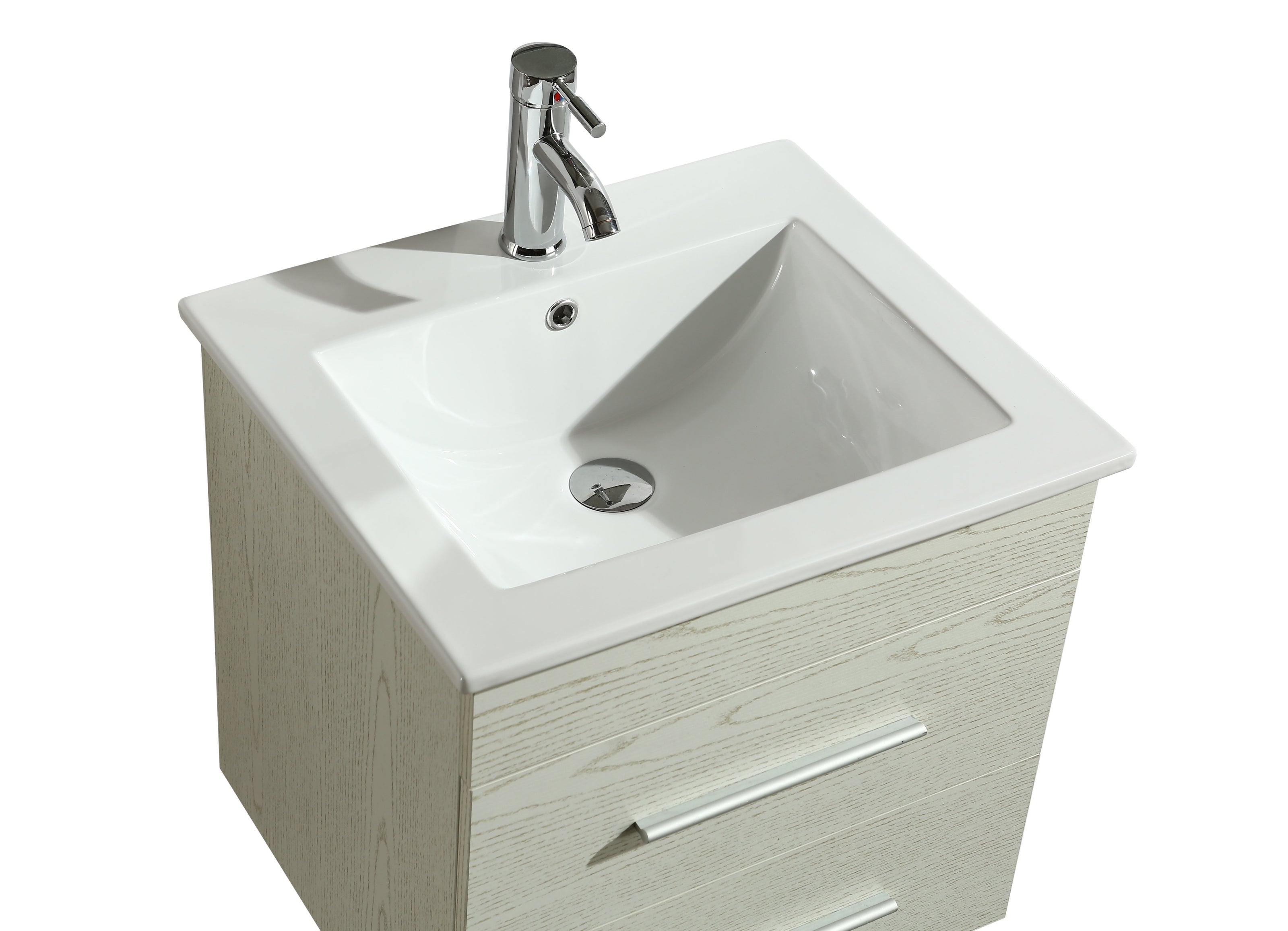 Mobile Arredo Bagno Kristal 60 cm Sospeso Moderno Bianco