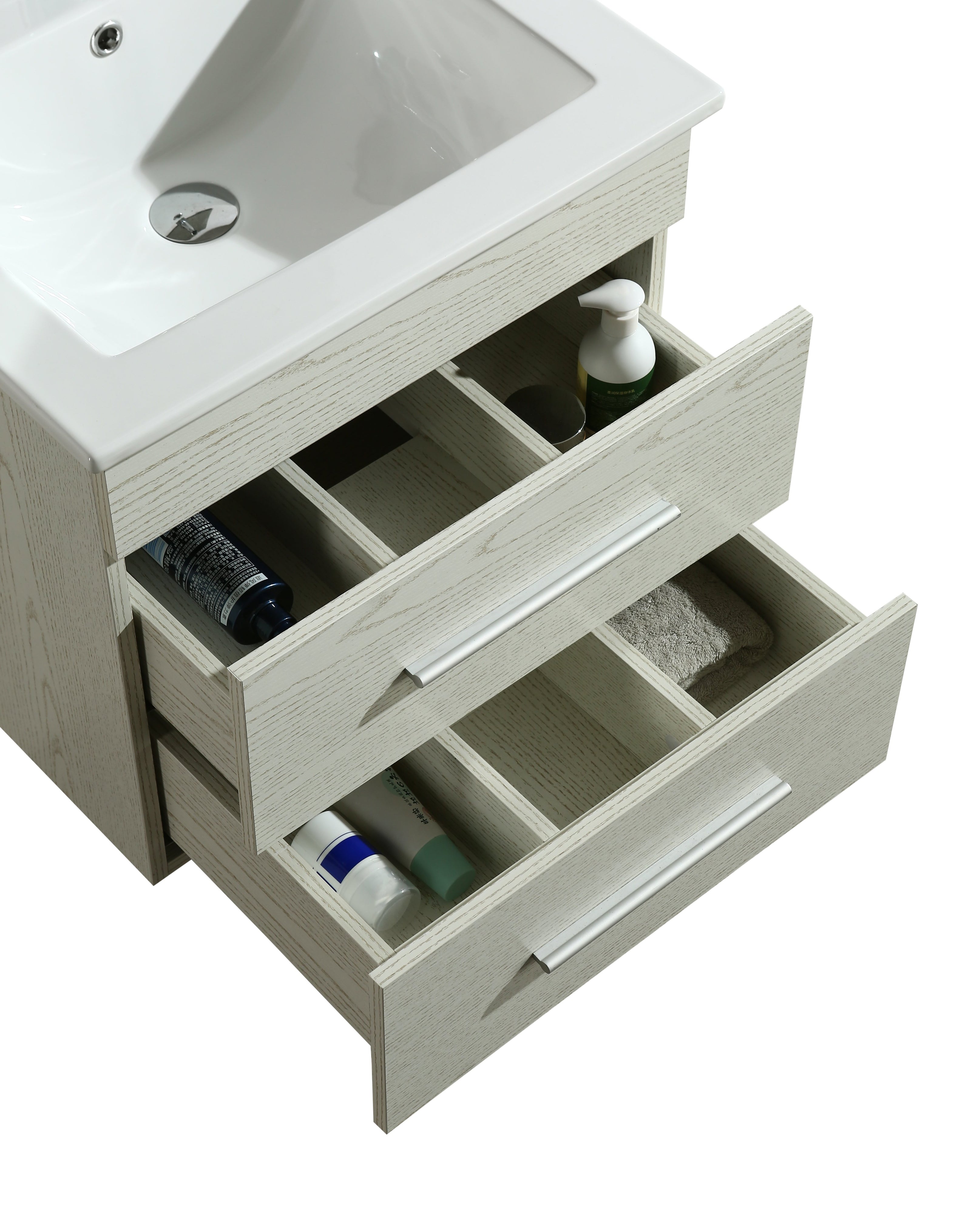 Mobile Arredo Bagno Kristal 60 cm Sospeso Moderno Bianco