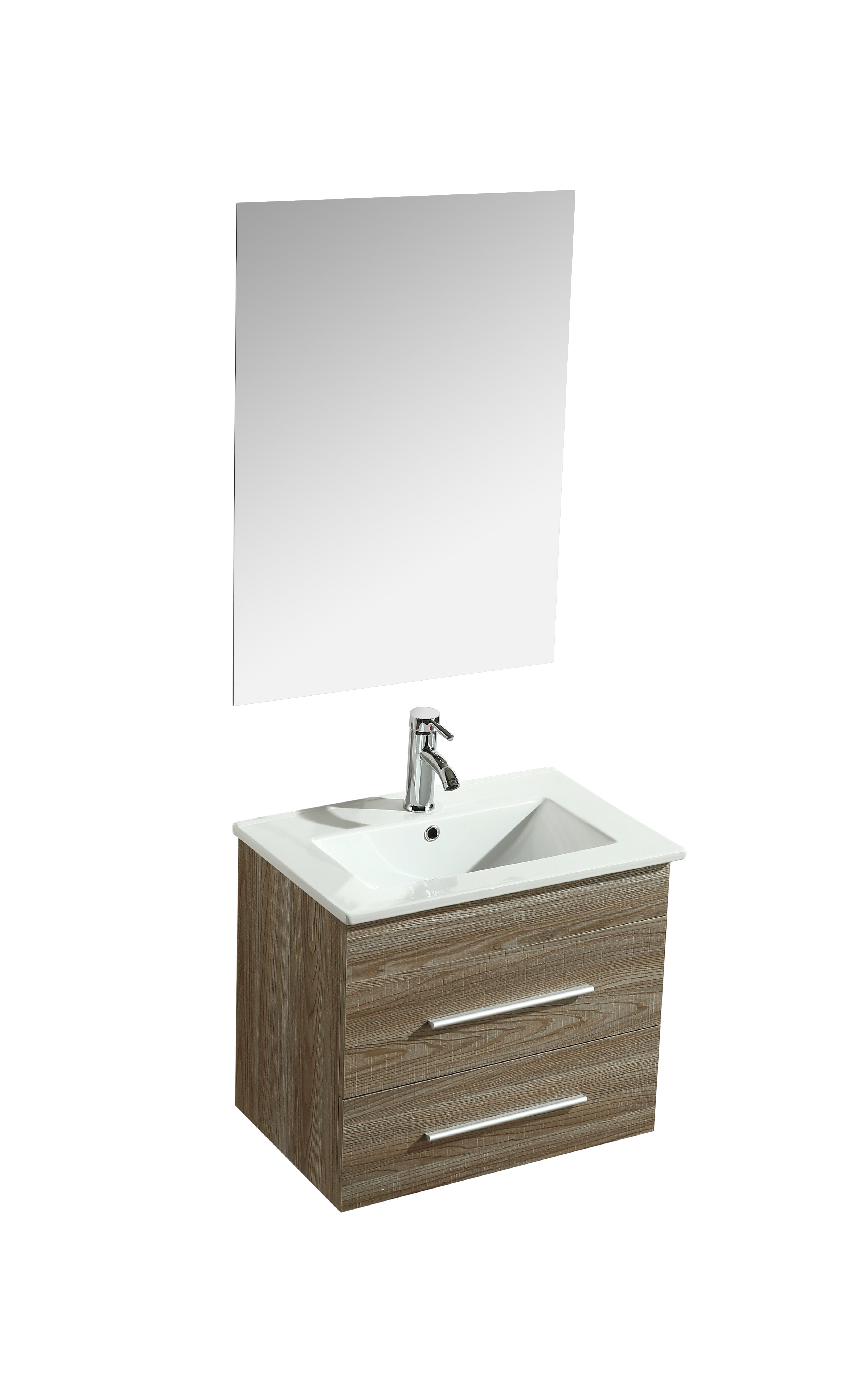 Mobile Arredo Bagno Kristal 60 cm Sospeso Moderno Rovere