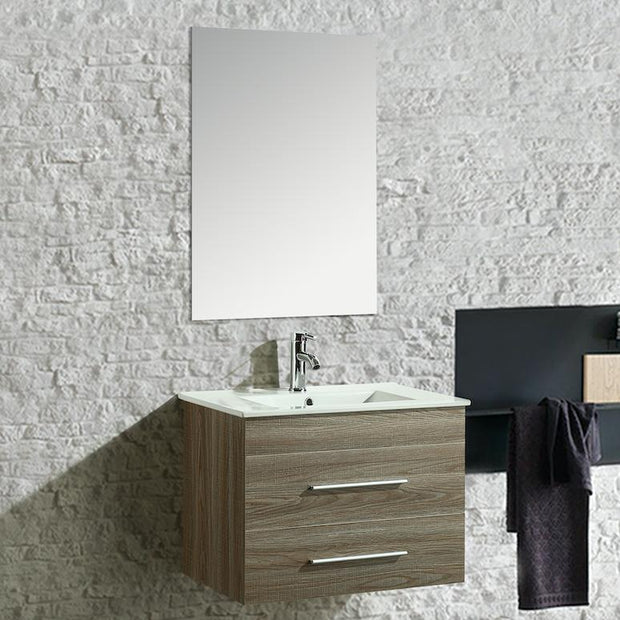 Mobile Arredo Bagno Saturno 70 cm Sospeso Moderno Rovere