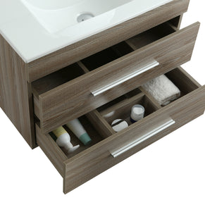 Mobile Arredo Bagno Saturno 70 cm Sospeso Moderno Rovere