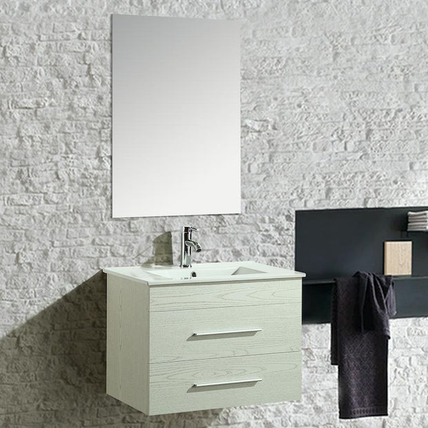 Mobile Arredo Bagno Saturno 70 cm Sospeso Moderno Bianco