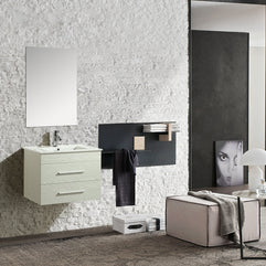 Mobile Arredo Bagno Saturno 70 cm Sospeso Moderno Bianco