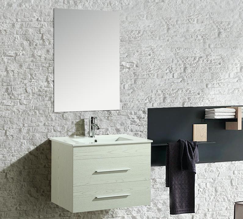 Mobile Arredo Bagno Saturno 70 cm Sospeso Moderno Bianco