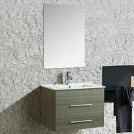 Mobile Arredo Bagno Saturno 70 cm Sospeso Moderno Grigio
