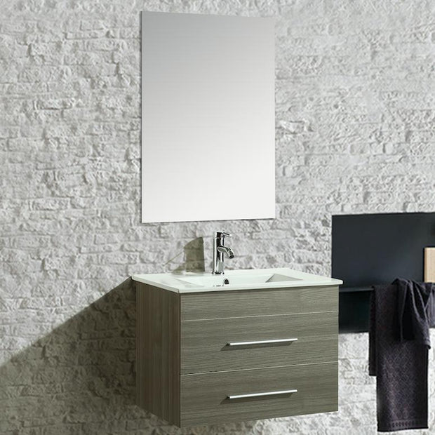 Mobile Arredo Bagno Saturno 70 cm Sospeso Moderno Grigio