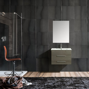 Mobile Arredo Bagno Saturno 70 cm Sospeso Moderno Grigio