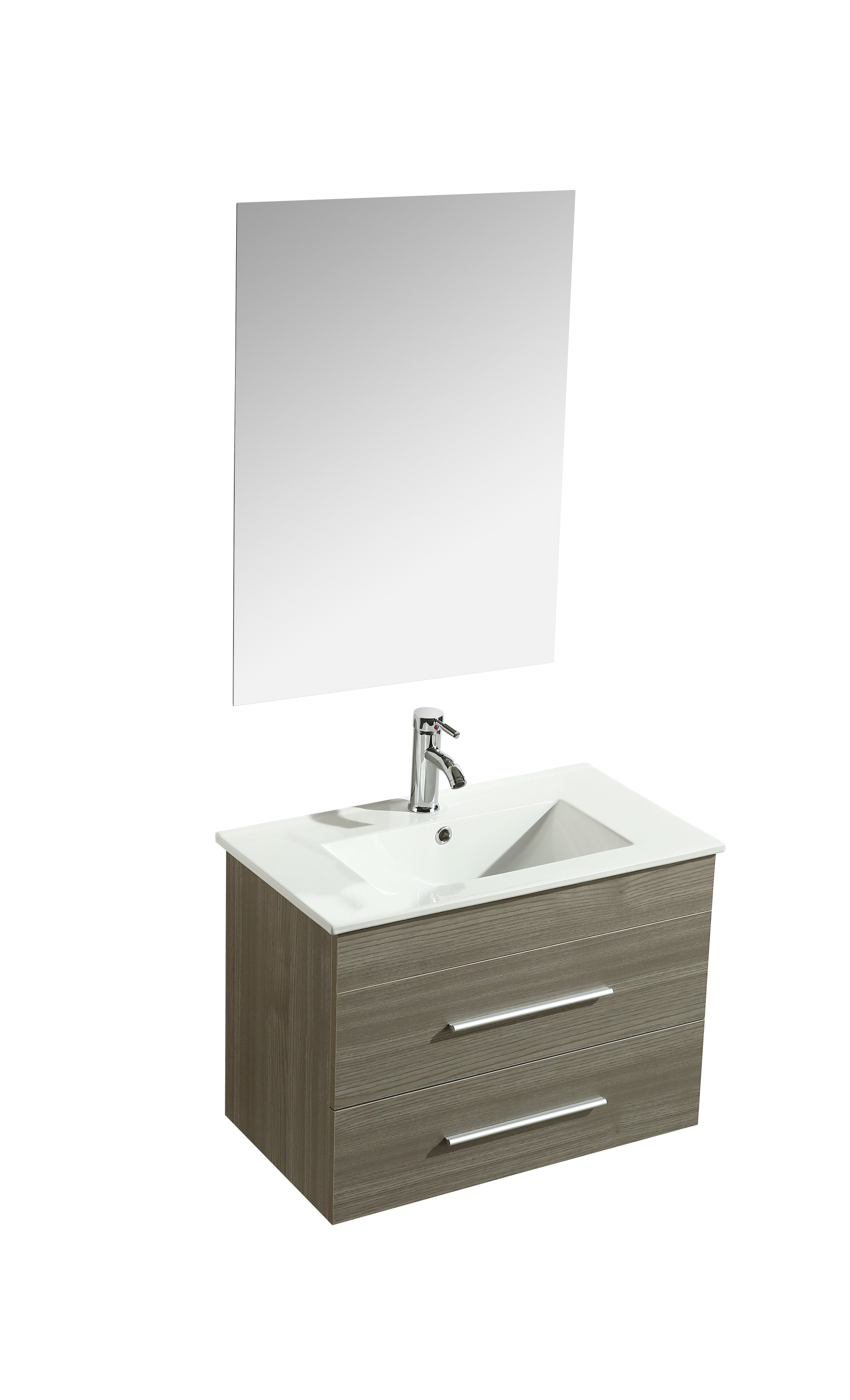Mobile Arredo Bagno Saturno 70 cm Sospeso Moderno Grigio