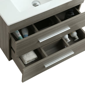 Mobile Arredo Bagno Saturno 70 cm Sospeso Moderno Grigio