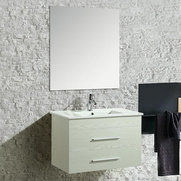 Mobile Arredo Bagno Giove 80 cm Sospeso Moderno Bianco